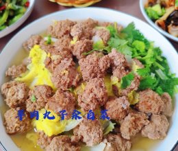 三步成菜｜降温必备｜白菜汆羊肉丸子汤的做法