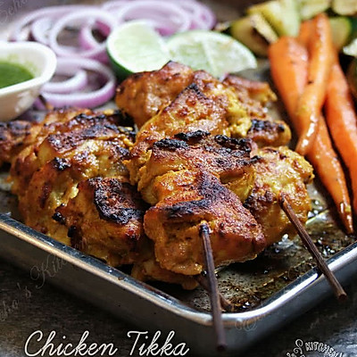 印巴美食 -- 辣烤鸡块 （Chicken Tikka）