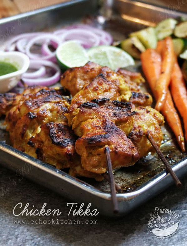 印巴美食 -- 辣烤鸡块 （Chicken Tikka）