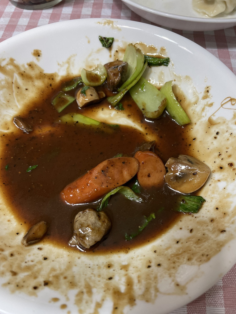 黑椒口蘑油菜的做法