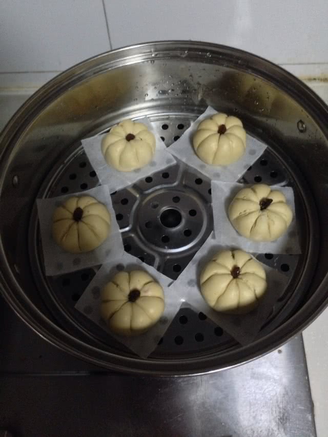 南瓜紫薯糯米团的做法图解8