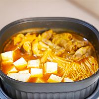 泡菜肥牛豆腐锅，韩料干饭榜排名第一的做法图解5