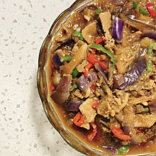 少油版茄子炒五花肉