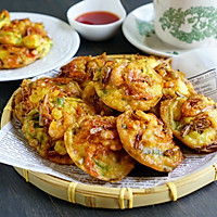 【马来炸虾饼】Cucur Udang的做法图解8