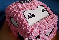 粉色系小汽车蛋糕#豆果5周年#的做法