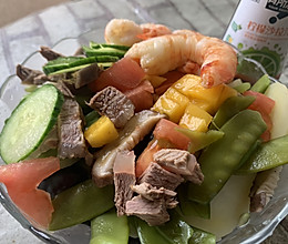 减肥餐—大虾沙拉的做法