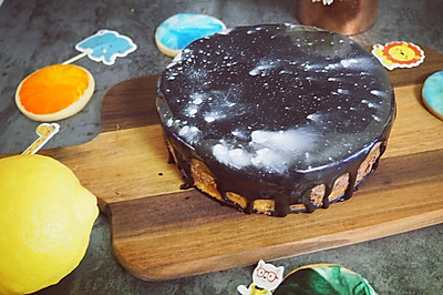 “黑白星球”巧克力甜橙慕斯蛋糕