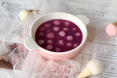 紫薯山药小圆子，颜色超梦幻的夏日小甜品