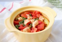 番茄鸡肉蔬菜汤(不加水～)的做法