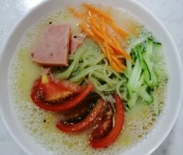 韩式菠菜凉豆面的做法