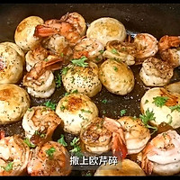 #春天的鲜味#蒜香口蘑虾的做法图解7