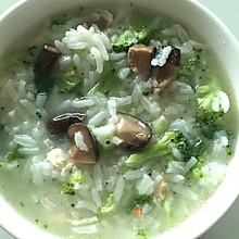 西兰花鸡丝粥