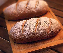 欧包 欧式核桃葡萄干面包 杂粮面包的做法