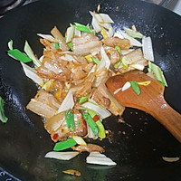 牛皮菜炒回锅肉的做法图解6