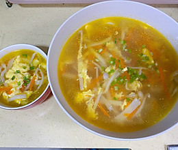 白玉菇胡萝卜鸡蛋汤的做法