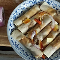 懒人菜--千张肉卷的做法图解3