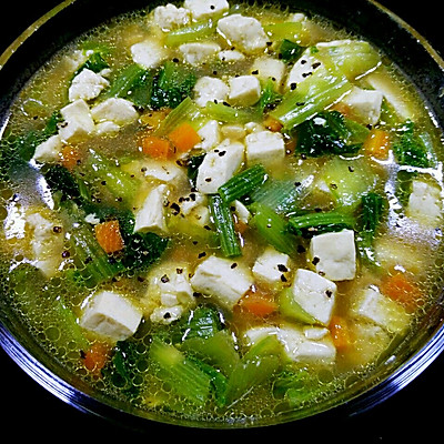 小白菜炖豆腐