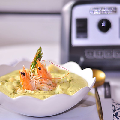 大虾毛豆花椰菜浓汤