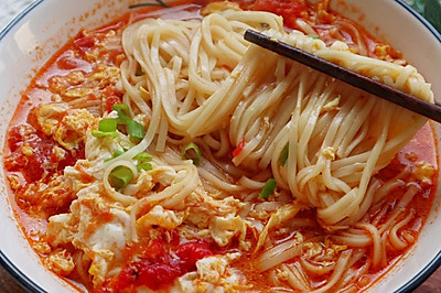 西红柿鸡蛋汤面，早餐来一份！