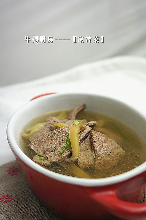 榨菜猪肝汤-乌江榨菜的做法