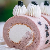 #蓝莓怎么吃# 浪漫治愈的蓝莓干紫薯瑞士蛋糕卷的做法图解19