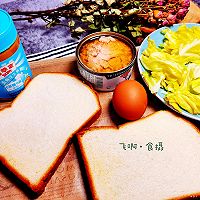 #四季宝蓝小罐#花生酱金枪鱼三明治的做法图解1