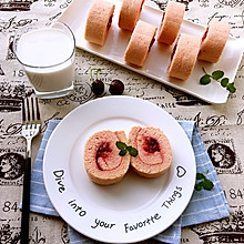 火龙果蛋糕卷#爱的暖胃季-美的智能破壁料理机#