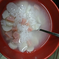山药火腿粥的做法图解1