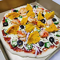 大虾南瓜PIZZA 外脆内软的薄饼披萨配方来了的做法图解15