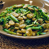 韭菜蚕豆的做法图解9
