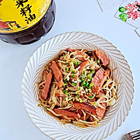 #中秋香聚 美味更圆满#豆芽炒腊肉的做法图解10