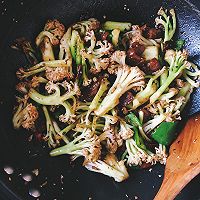 干煸花菜的做法图解4
