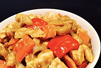 低脂咖喱红椒藕片鸡肉的做法