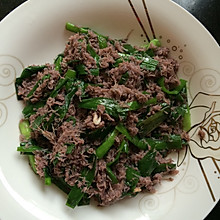 虾子炒韭菜