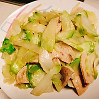家常菜系列-爽脆嫩鲜的儿菜炒肉饼的做法图解6