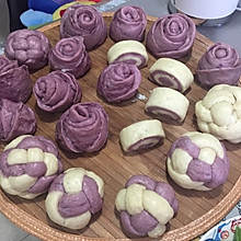 紫薯山药营养馒头（绣球，玫瑰花，双色）