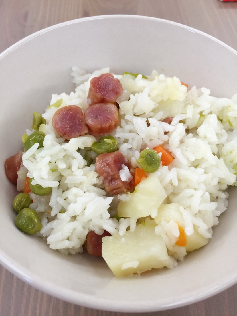 简单腊味焖饭