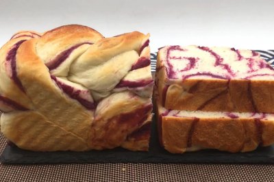 紫薯面包，松软香甜，制作简单，好吃颜值高。