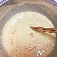 葫芦丝胡萝卜鸡蛋饼（无需饼铛）的做法图解2