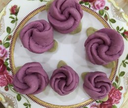 紫薯牛奶玫瑰馒头的做法