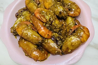 简单又美味的咖喱大头虾
