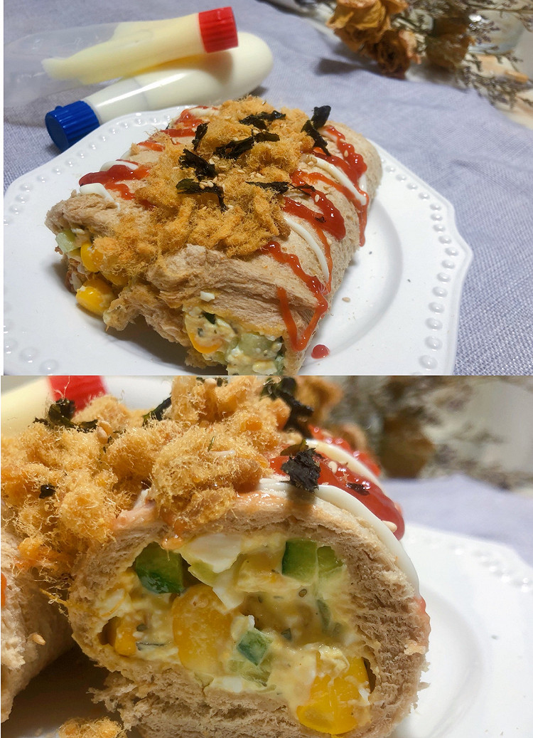 鸡蛋沙拉吐司卷的做法