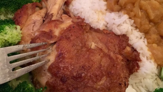 鸡腿咖喱盖饭
