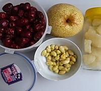 生梨红枣白果汤的做法图解1