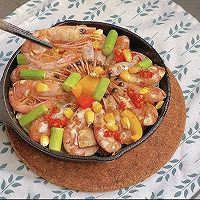 #中秋节还可以这么过#蒜蓉土豆玉米烤加拿大北极虾的做法图解9