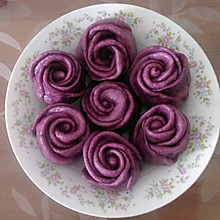 奶香紫薯玫瑰卷