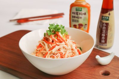 低碳水杏鲍菇拌鸡丝