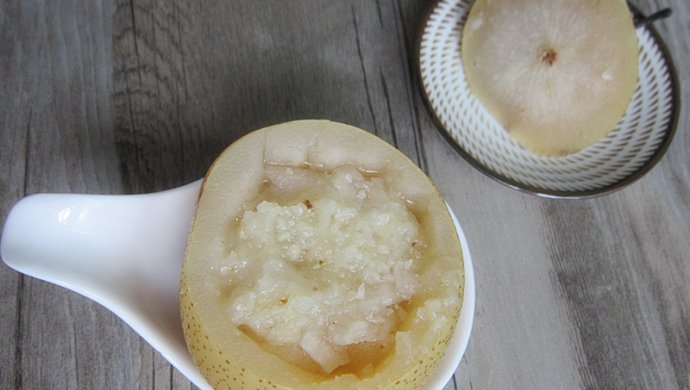 川贝冰糖蒸雪梨