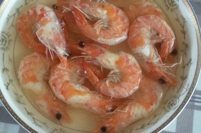 花椒姜丝盐水虾
