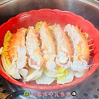 #除夕帝王蟹 年年都有钳#山姆品质智利整只帝王蟹蒜蓉清蒸蟹腿的做法图解6
